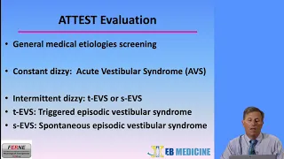 ATTEST Exam Evaluation of Emergency Department Dizziness Patients