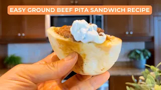 Simple and Affordable Middle-Eastern-Inspired Ground Beef Pita Sandwich Recipe