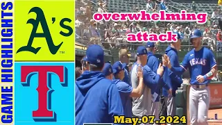 Rangers vs. Athletics   [GAME HIGHLIGHTS] (05/07/24)| MLB  Season 2024