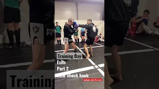 Training Day-Exits off the cage-Part 2- Rear check hook #combatsports #mma #ufc #kickboxing