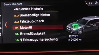 BMW G Serie Service zurücksetzen 5er