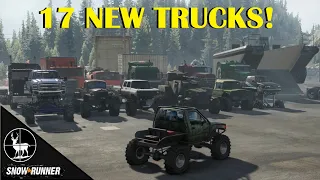 Biggest Update Yet! SnowRunner 17 New Trucks Console Mods