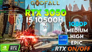 GODFALL | RTX 3050 + i5 10500H - 1080p All Settings + RTX Quality ! MSI GF63 Thin