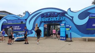 Wave Breaker the rescue coaster on ride pov at Sea World San Antonio June 2023