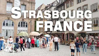 Strasbourg Old Town FRANCE 4k 60fps Walking Tour ASMR