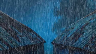 Fall Into Sleep in 3 Minutes with Torrential Rain on Metal Roof - White Noise for Sleep & Relaxation