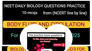 neet daily biology questions practice #neet2025 #mcq #pyq #aiims #viral #ANNEETMcqs