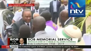 President Uhuru Kenyatta's arrival at Bob Collymore Memorial Service