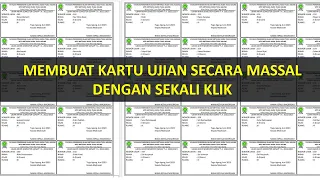 Cara Membuat Kartu Peserta Ujian Sekali Klik dengan Mailings