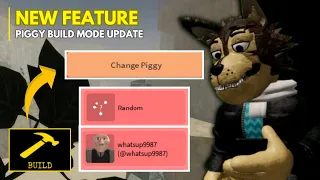 New "CHOOSING PIGGY" FEATURE in PIGGY: BUILD MODE! - Roblox