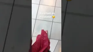 Barefoot on escalator, at winter in denmark ☺️