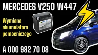 MERCEDES V250 W447 - usterka akumulatora dodatkowego /wymiana akumulatora pomocnieczego