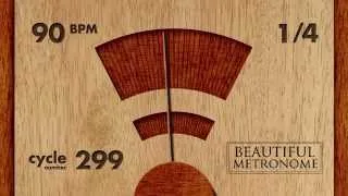 90 BPM 1/4 Wood Metronome HD