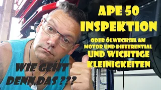 Piaggio Ape 50 Wartung Inspektion / Ölwechsel und wichtige Informationen vom #apeharry