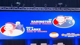 Kit Harington & Emilia Clarke from GOT & Marvel- Q&A panel clips @ Super Hero Comic Con 2023