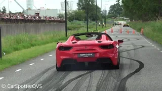 Ferrari 488 Spider with Akrapovic Exhaust - LOUD Revs and Accelerations!