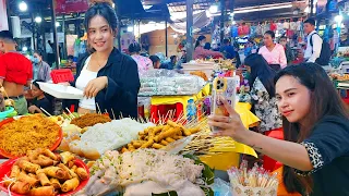 Most Popular Market Street Food - Rice Noodle, Spring Roll, Youtiao, Donut, Dessert, Snacks & More