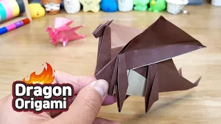 색종이로 불을 뿜는 드래곤, 용(Dragon Origami) 종이접기- 키다리아저씨