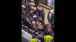 Blackburn Fans Fight Burnley Fans