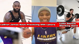 LeBron James IS BACK Practicing With Lakers(Westbrook, Dwight, Rondo)& Luka Doncic HARD Workout
