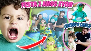 FESTA DE 2 ANOS DO ZYON - ELE DISTRIBUIU FLORES E QUIS IR EMBORA * George Pig | Kathy Castricini