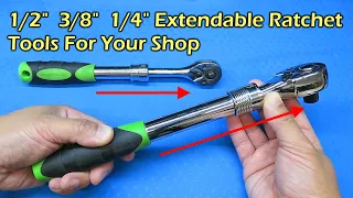 1/2" , 3/8" , 1/4" Extendable Ratchet - Excellent Tool To Have Around the Shop