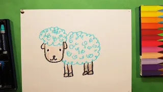 Урок рисования для детей "ОВЕЧКА🐑"^Как нарисовать ОВЕЧКУ