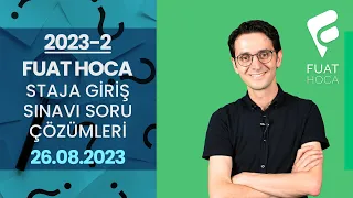 fuathoca.net | SGS 2023-2 Sınav Soru Çözümü I Fuat Hoca | CANLI