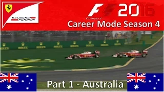 F1 2016 Career Mode Season 4 Part 1 - Australia (VETTEL YOU IDIOT!!!)