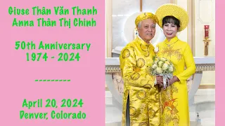 (Church Ceremony) Thanh & Chinh's 50th anniversary - April 20, 2024 | Denver, Colorado | 4K