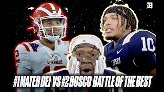 No. 1 Mater Dei vs No 2. St. John Bosco | Biggest game of the year!!| Two of the best in the country