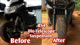 Honda Dio Telescope suspension Installation#bk02 #diomodified