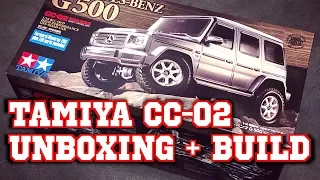 Tamiya CC-02 Mercedes Benz G500 - Unboxing and Build Steps 1-7