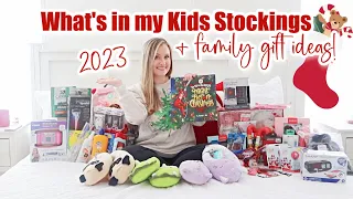 🎁🎄WHATS IN MY KIDS STOCKINGS 2023 // Christmas Eve Bags + Family Gift Ideas // Wrap With Me