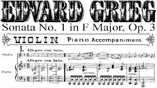 Grieg, Violín Sonata no.1 in F Major, 1st Movement | Piano Accompaniment