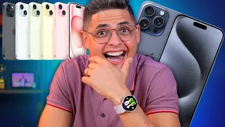 NOVO IPHONE 15 e IPHONE 15 PRO! Mudaram POUCA COISA, mas no final eu GOSTEI!