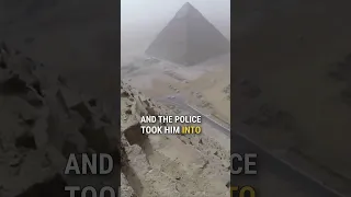 Teenager risks his freedom to climb the Great Pyramid of Giza 👀 🤯 #shorts