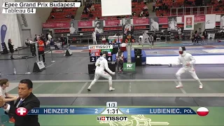 Epee Analysis with Dario Remondini - Budapest 2020 - L64 - Heinzer SUI v Lubiniecki POL