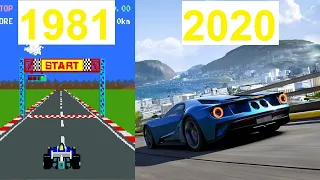 The Evolution of  Racing cars Video Games 1981 2020