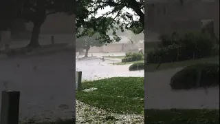 Hail pelts Colorado Springs during severe summer storm