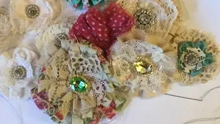 🌷Different Fabric Flowers - Shabby Chic Style - TUTORIAL - Fabulous Flowers 🌷 Penultimate Episode