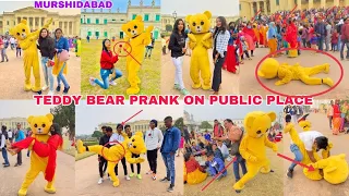 Teddy bear prank on public place full funny video on 2023 😂😂 #funnyvideo #teddyboy #viral #shorts