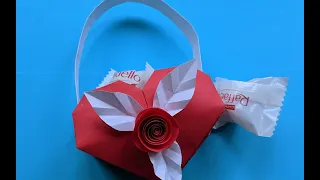 Подарочная корзинка с сердечком на день святого Валентина | Valentine's Day Gift Basket with Heart
