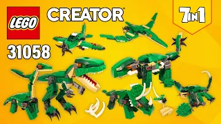 All LEGO Dinosaurs [31058] T-Rex, Pterodactyl, Triceratops, Brontosaurus, Scorpion, Ankylosaurus...