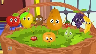 Ten Little Fruits Jumping On The Bed | Fruits Song | Learn Fruits | Nursery Rhymes