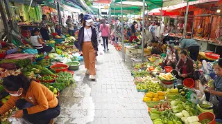 Cambodian Everyday Fresh Foods @ The Market - Garlic, Date Palm, Logan Fruit, Fish Meat, And More