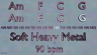 Backing Track in A minor - Am F C G - Soft Heavy Metal - 90 bpm