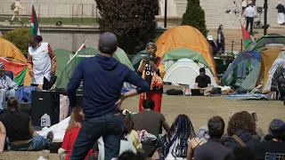 Pro-Palestinian student protesters encampment continues at Columbia University