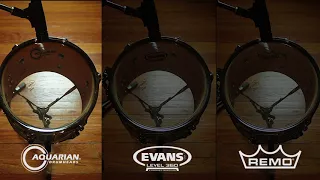 Drumtune PRO - Comparing Aquarian, Evans, Remo drum head sounds at same tuning