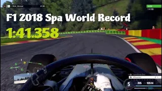 F1 2018 BELGIUM WORLD RECORD - 1:41.358 + SETUP [NO ASSISTS]